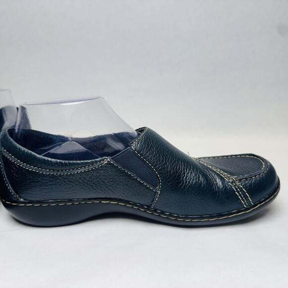 Clarks Bendables Ashland Lane Loafers Shoes Women's Size 9 M Dark Blue Slip Ons - Picture 6 of 10